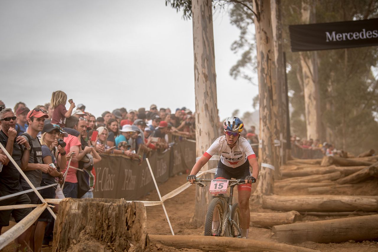 Emily Batty (Trek Factory Racing XC) is a crowd favourite