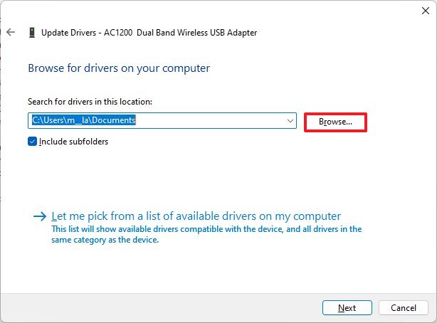 Search driver flies device manager