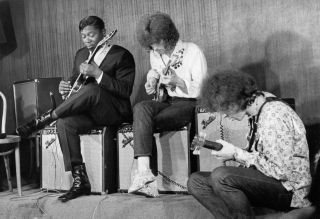 BB King jamming with Eric Clapton and Elvin Bishop.