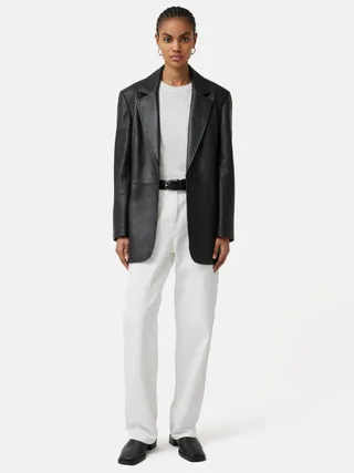 Jigsaw, Tailored Leather Blazer 