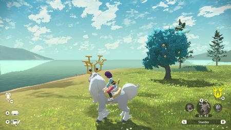 Riding on Wyrdeer in Pokemon Legends: Arceus