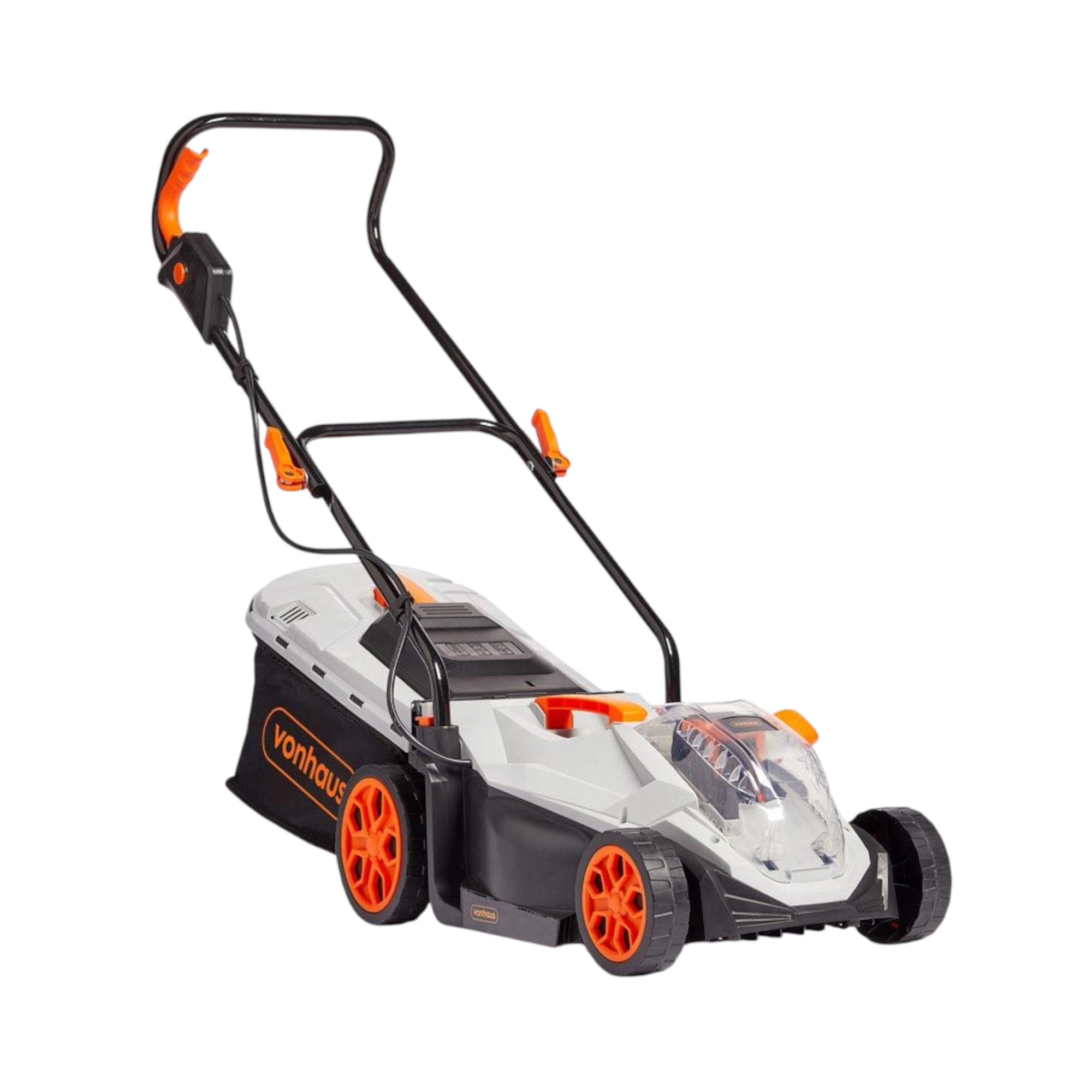 vonhaus 40v cordless lawnmower on a white background
