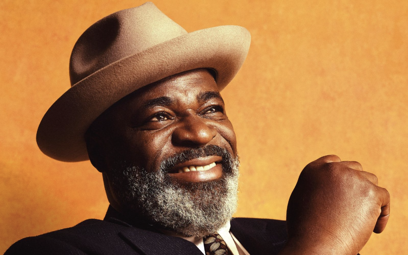 an image of the lead actor in the national theatre's adaptation of Mr Loverman