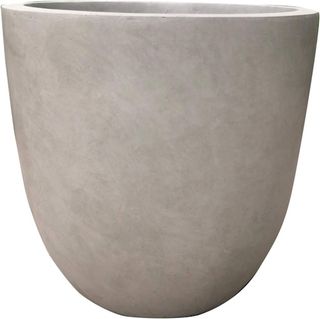 Grey concrete planter