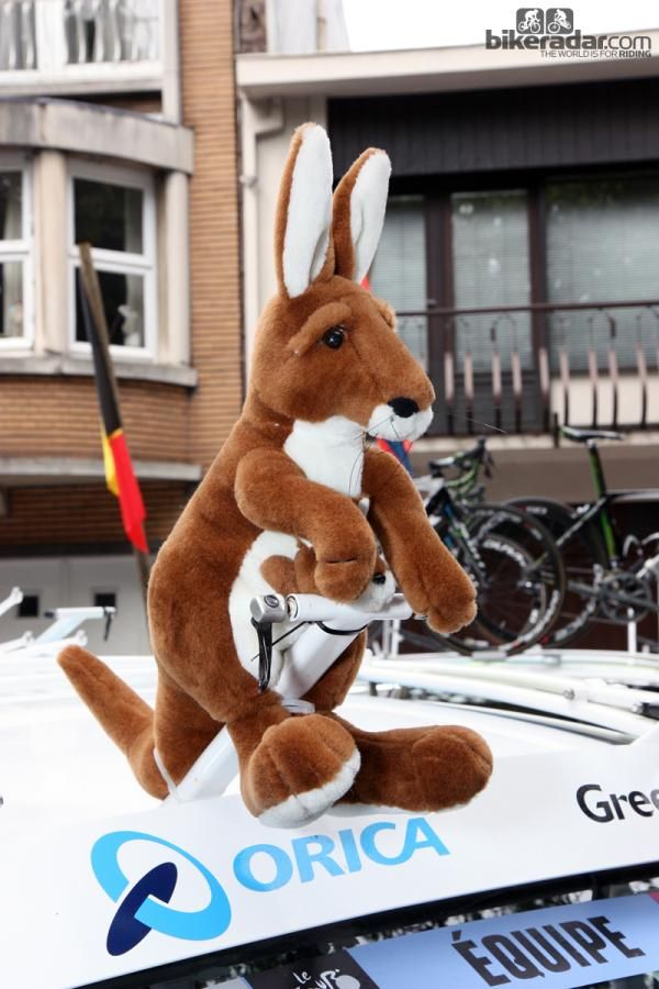 Kangaroos of all shapes and sizes were littered throughout the Tour de France. Australians have certainly come out in force in support of current champion Cadel Evans and the Australia-based Orica-Greenedge team.