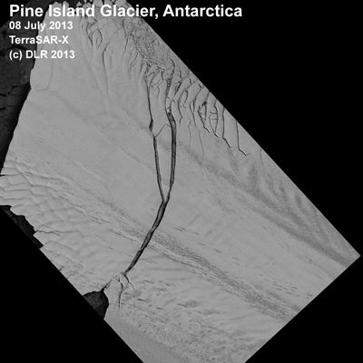 pine island glacier, calving