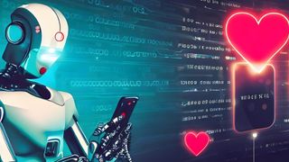 Robot girlfriend texts her bae