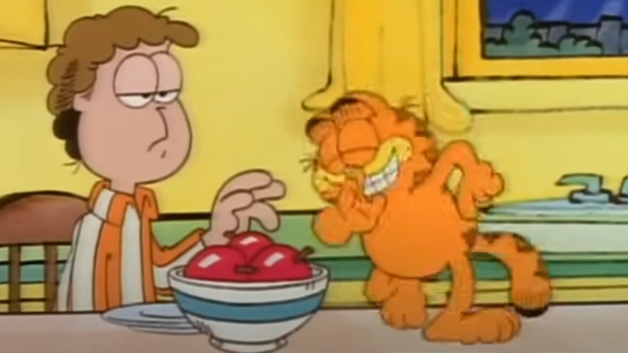 Garfield bailando en Garfield y sus amigos