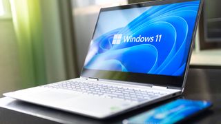 A Windows 11 laptop, demonstrating how to run Android apps on Windows 11