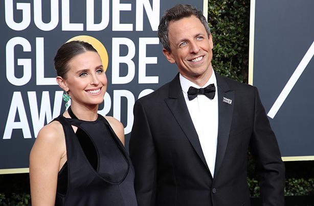 Seth Meyers and Alexi Ashe