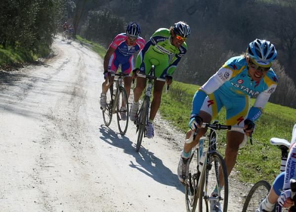 Maxim Iglinskiy (Astana) tackles a climb.