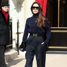 Victoria Beckham in black and navy