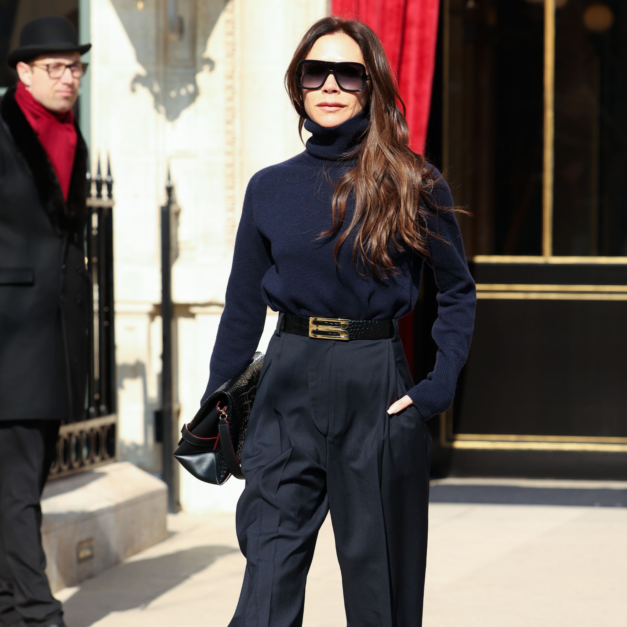 Victoria Beckham in black and navy