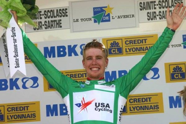 In the Green jersey at the 2005 Tour de l'Avenir
