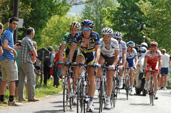 Thomas De Gendt (Vacansoleil) won the mountains prize from the breakaway.