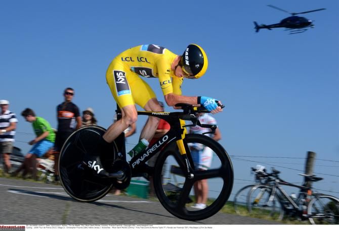 Chris Froome during the Mont Saint-Michel time trial