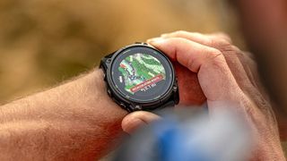 Person wearing the Garmin Enduro 3