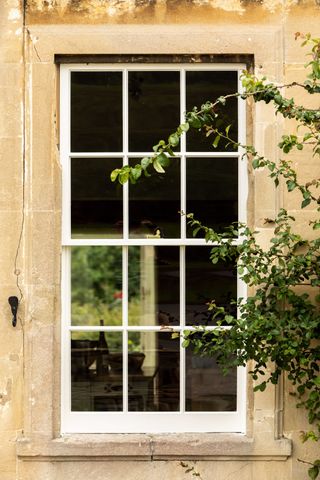 Sash windows in a period home
