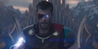 Thor with missing eye in Thor: Ragnarok