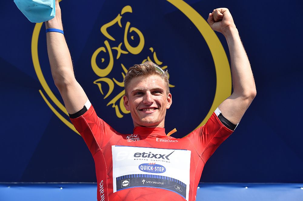 Marcel Kittel (Etixx-Qiuckstep) in the race lead at the Dubai Tour