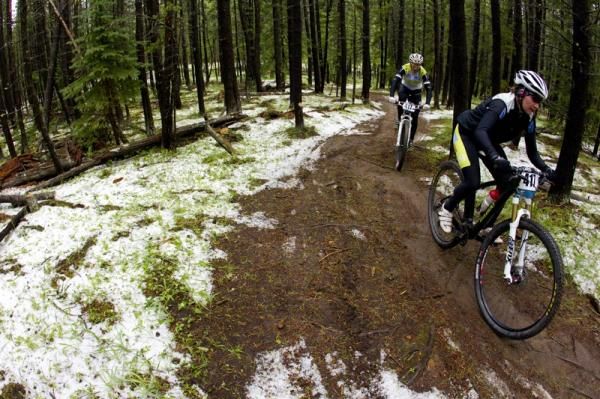 Some light snow on the trail
