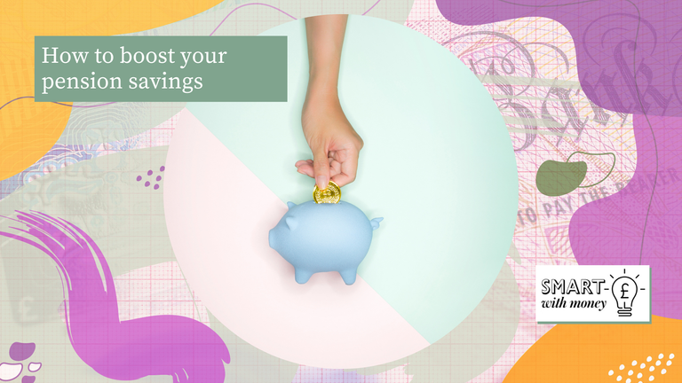 Piggy bank with coins