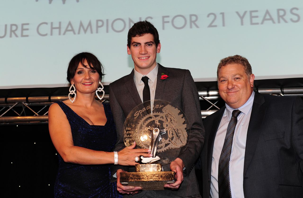 Andy Leigh won the Lewis 'Spadger' Barry award for rider of the year