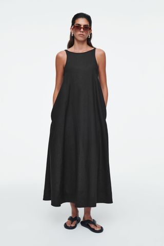 A-Line Linen Maxi Dress