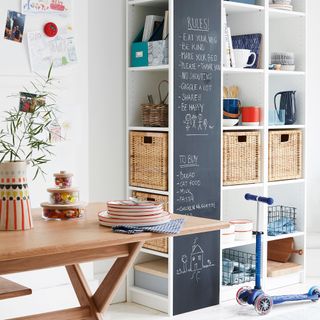 kitchen storage with IKEA kallax hack