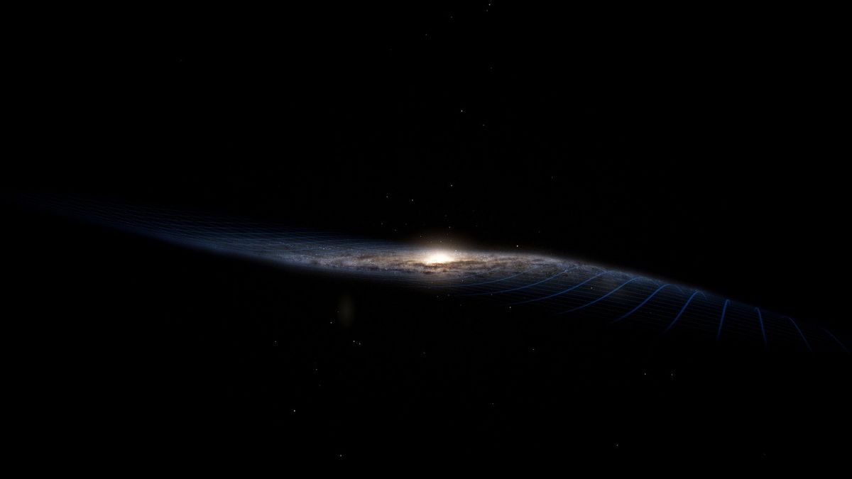 Notre galaxie entière se déforme, et une gigantesque goutte de matière noire pourrait en être la cause