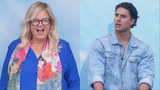 Angela and Matt in Big Brother split image