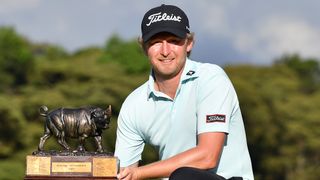 Justin Harding with the Kenya Open trophy