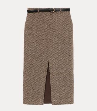 Image of herringbone skirt