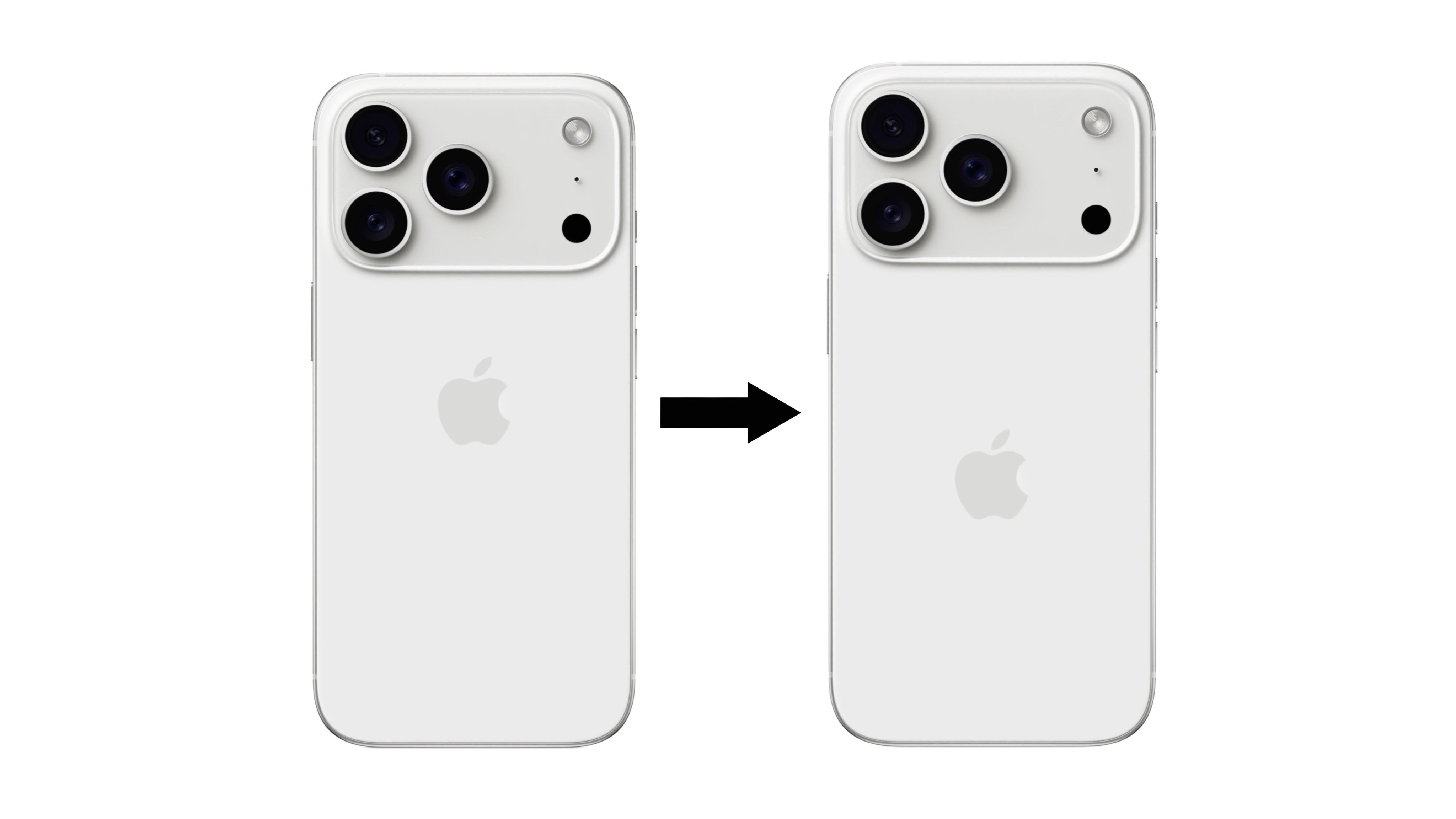 iPhone 17 Pro leak – showing where Apple logo will move to (further down the phone)