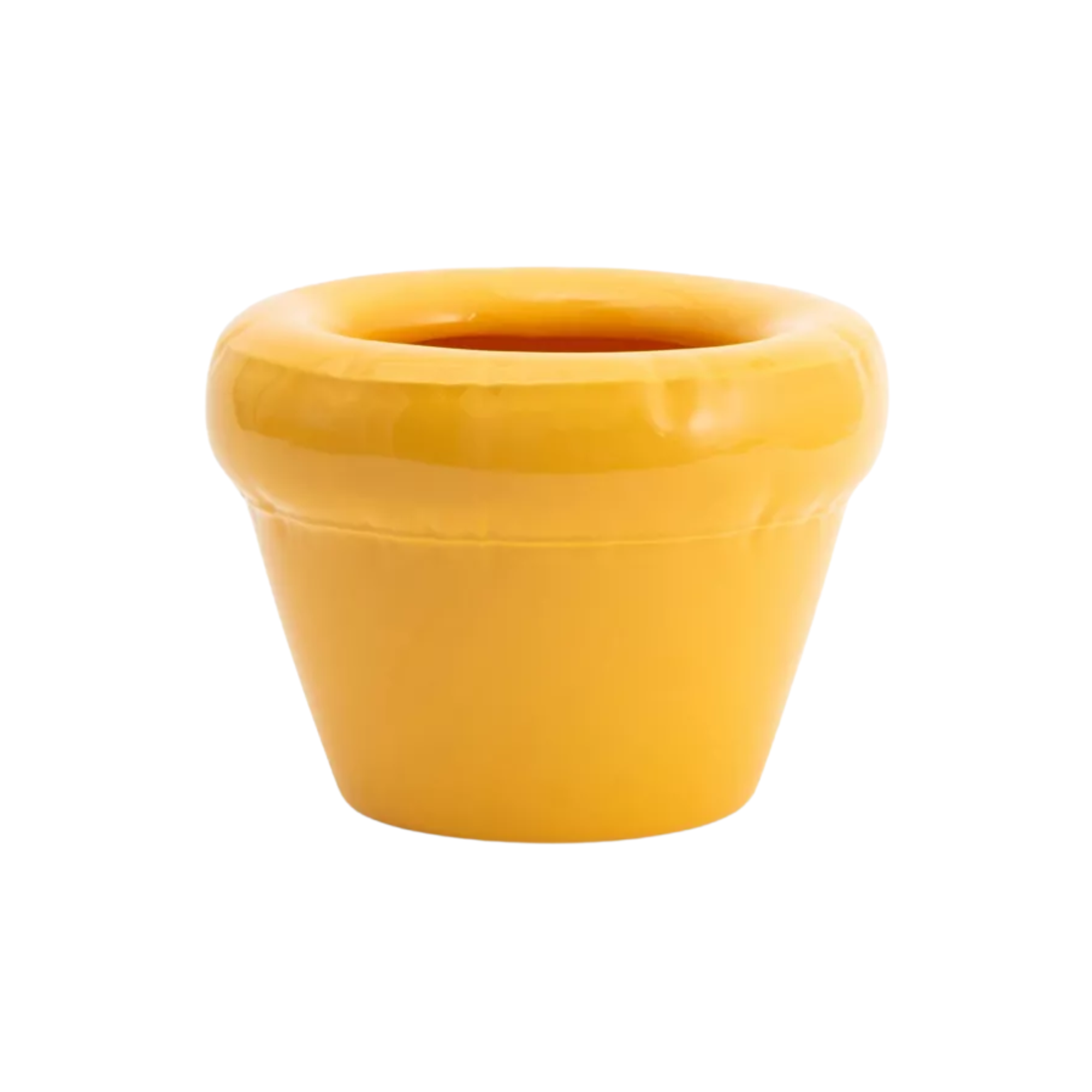 inflated yellow plant pot