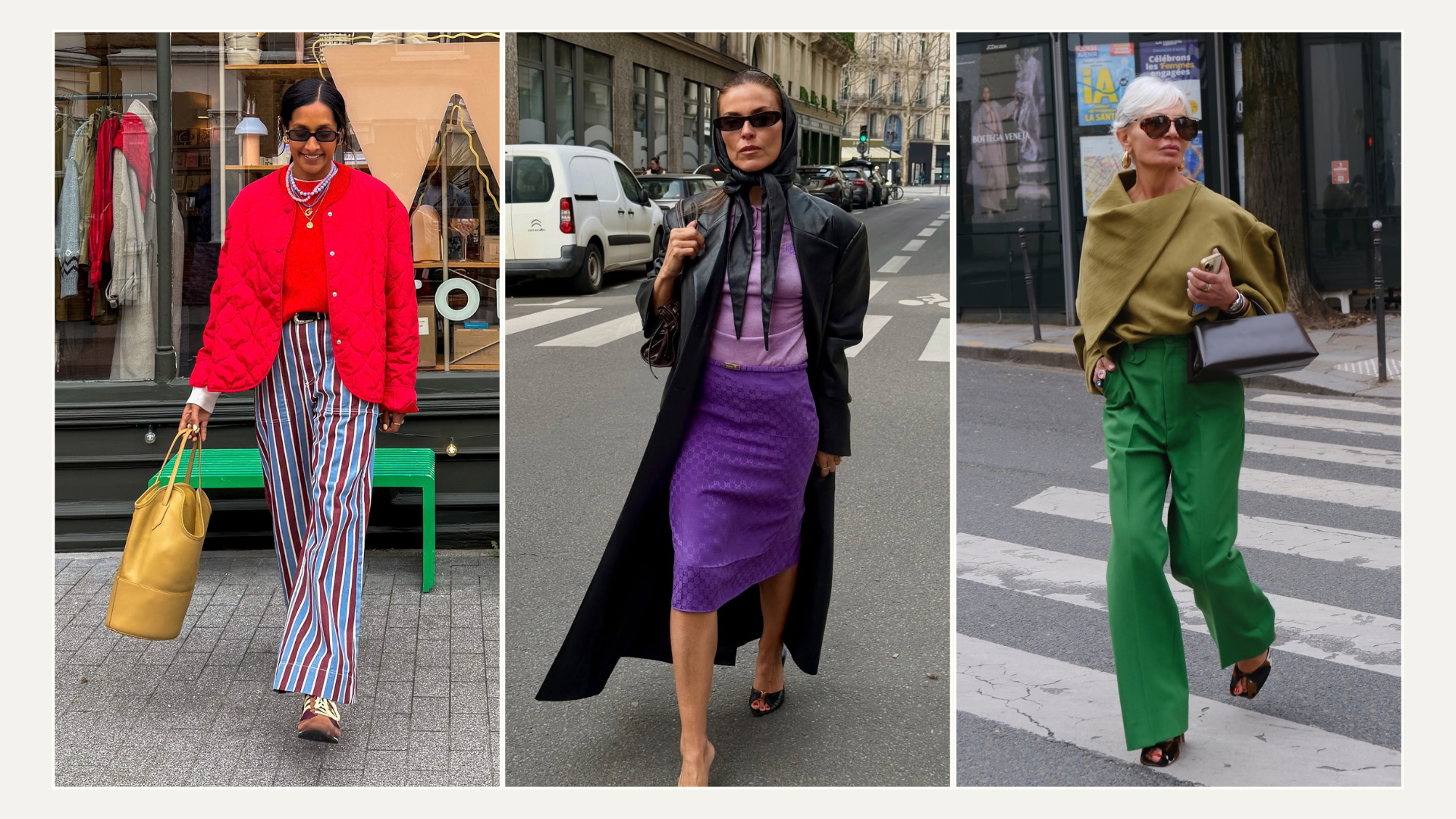 Colourful autumn outfits