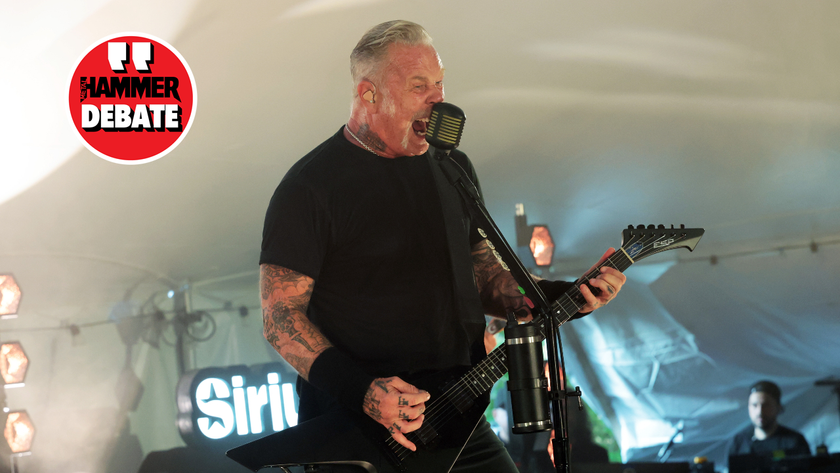 James Hetfield singing in a tent