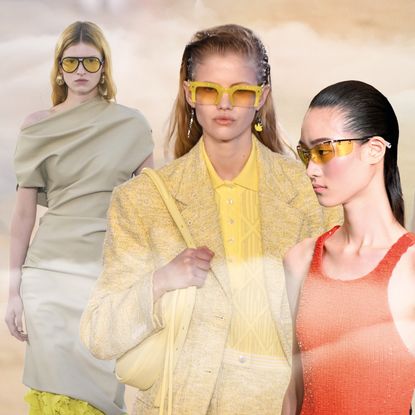 Yellow tinted sunglasses