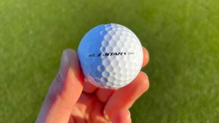 A close up of the Srixon Z-Star Diamond golf ball