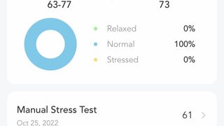 Soundcore's Liberty 4 app stress test result (reading: normal)