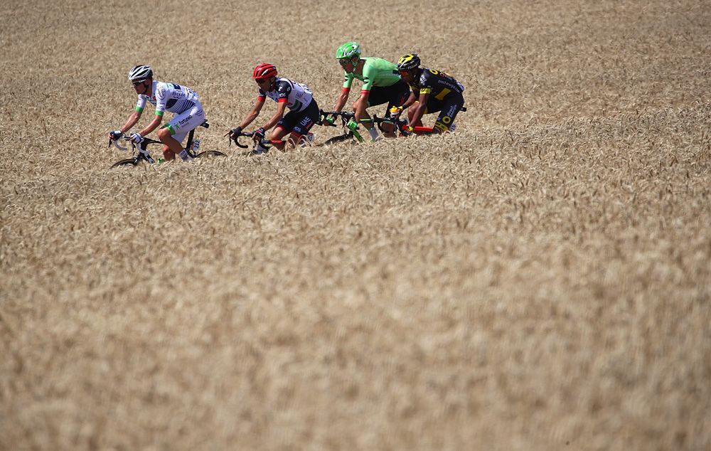 The break rides through the fields