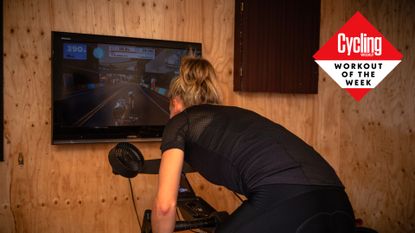 Image shows a rider completing a cycling workout.
