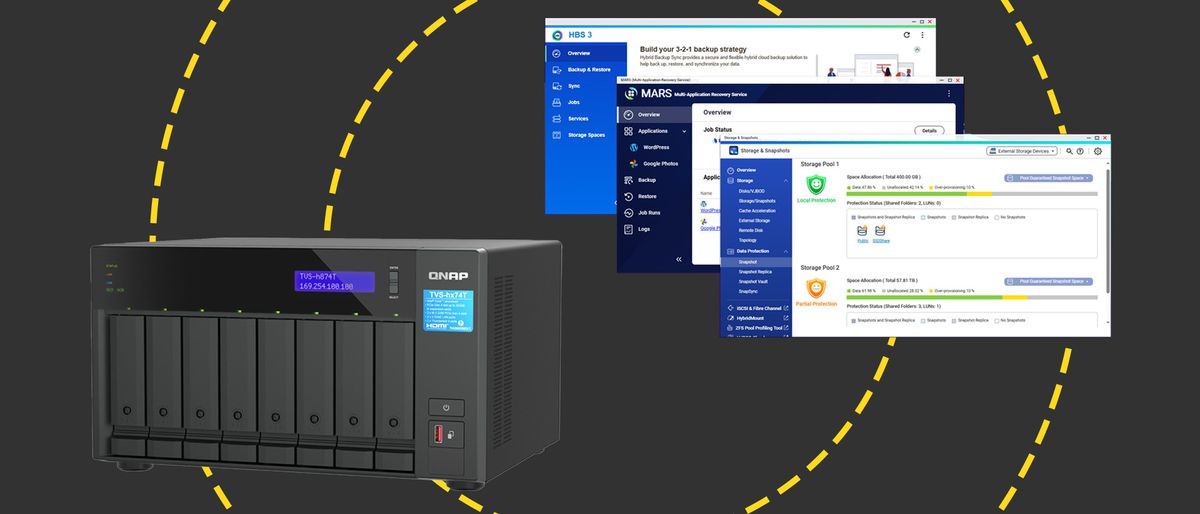 The Qnap TVS-h874T hardware and software