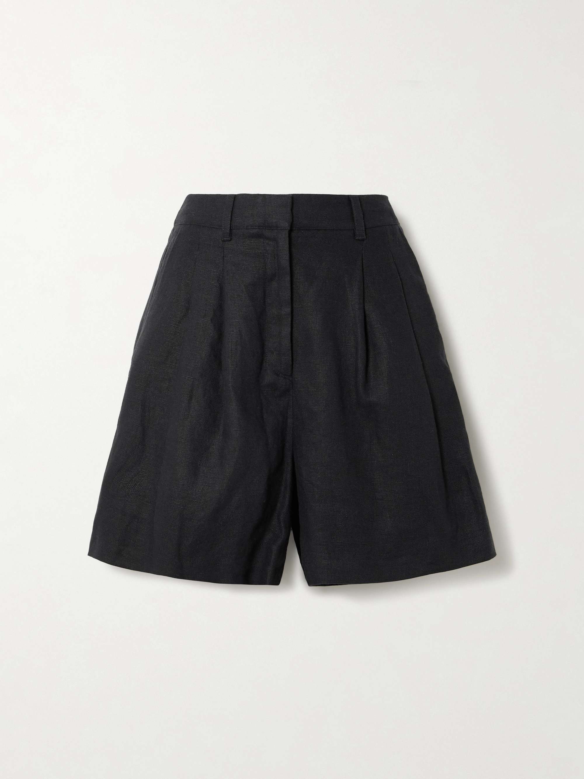 Marchello Pleated Linen Shorts