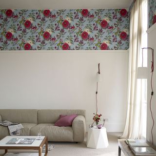 room with wallpaper design