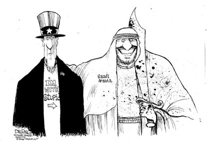 Political cartoon World Saudi Arabia U.S.