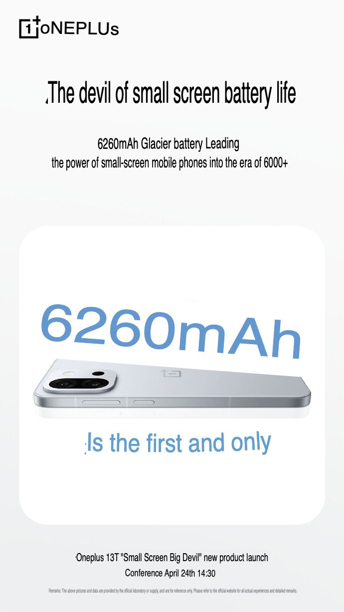 OnePlus 13T battery teaser