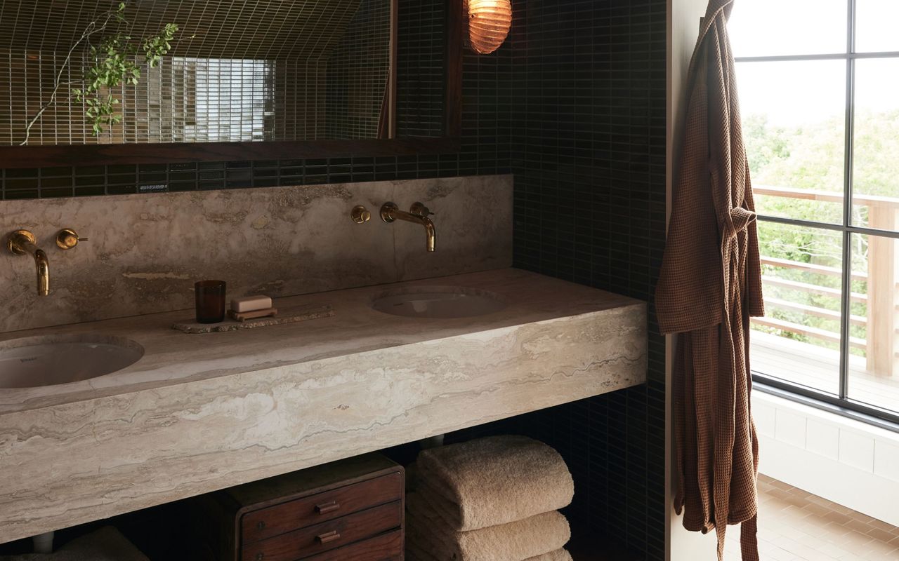 beige marble bathroom vanity