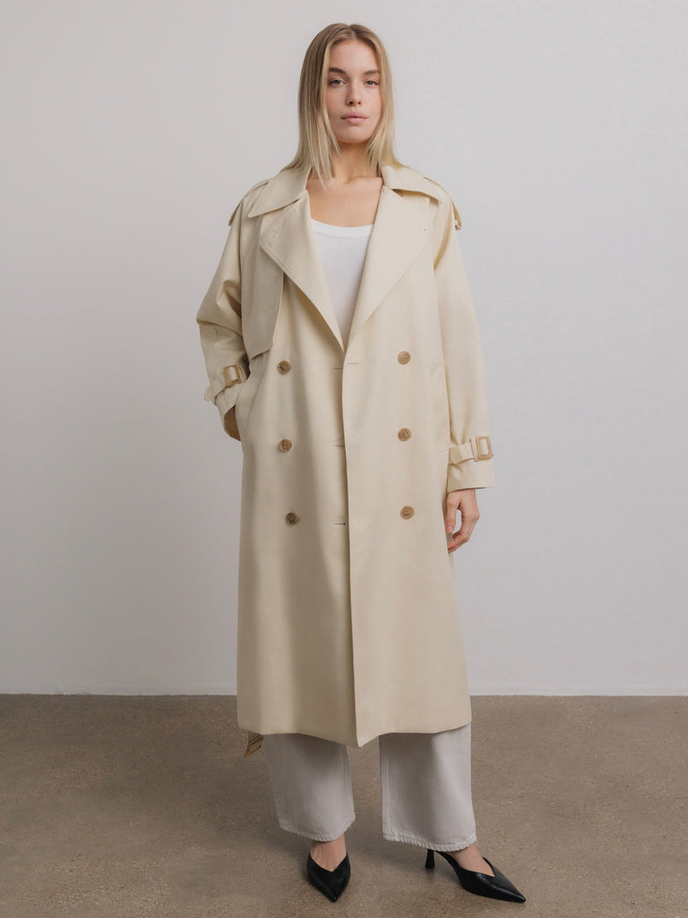 Bestseller Philippe Trench Coat in Butter Yellow