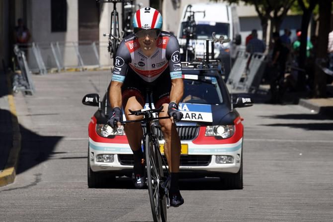 Fabian Cancellara (RadioShack) cruised to the win in the only Vuelta time trial of 2013